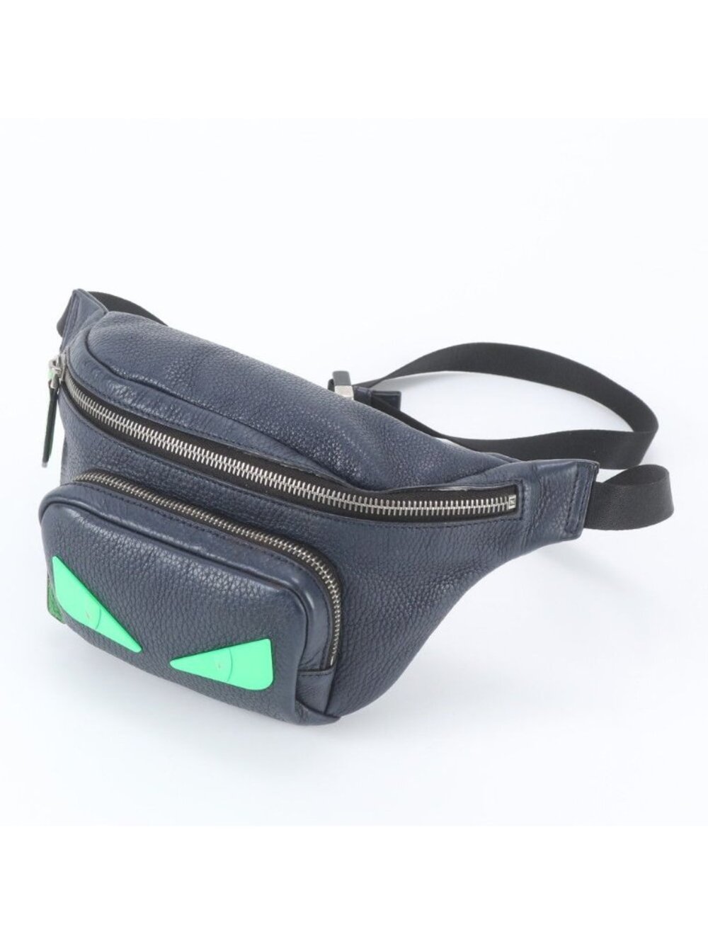 Fendi Bugs Eye Monster Leather 2-Way Belt Bag Crossbody Waist Pouch